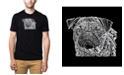 LA Pop Art Men's Premium Word Art T-Shirt - Pug Face
